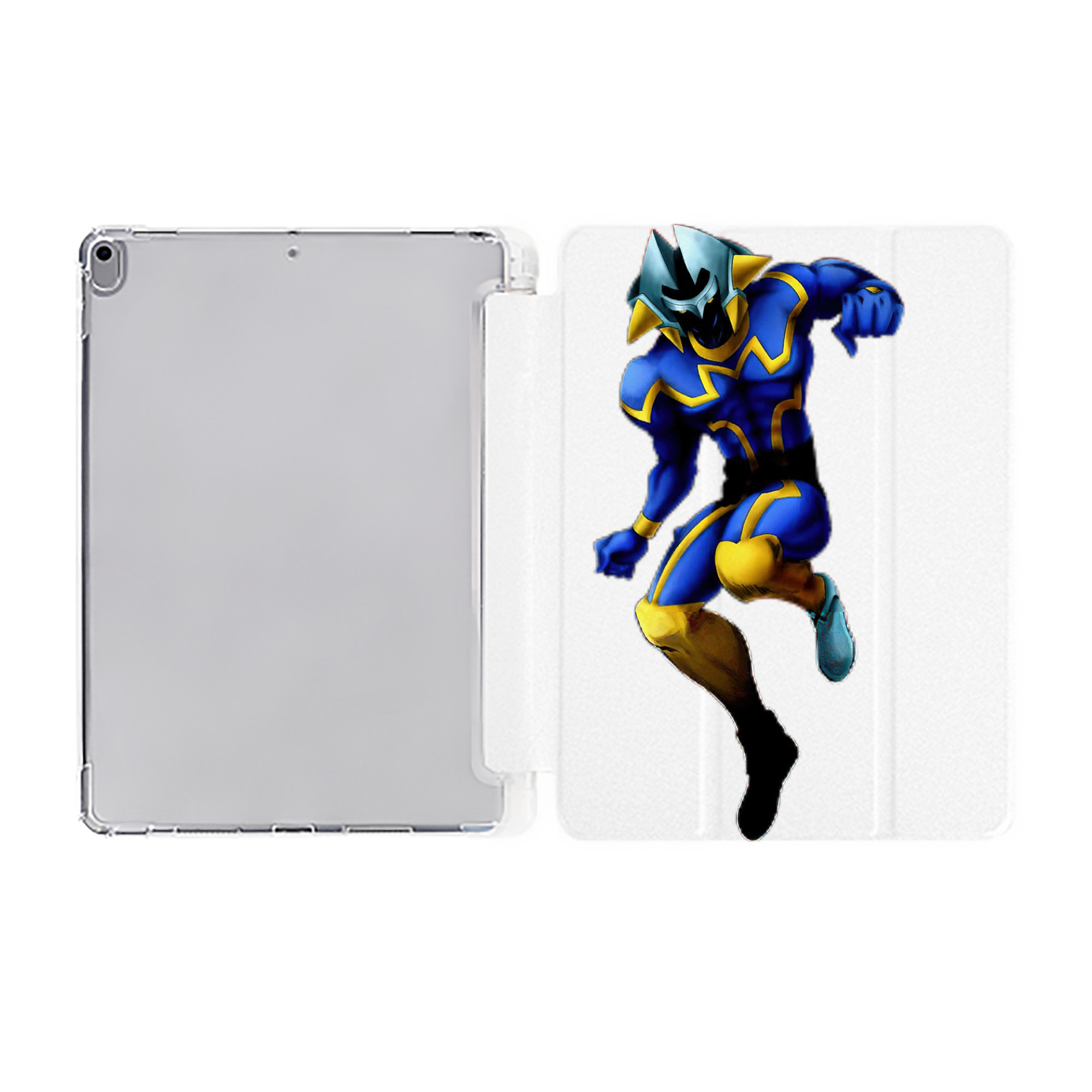 （画像用） 遊☆戯☆王 Yu-Gi-Oh! IPad ケース ペン収納付き 三つ折りスタンド PUレザー×シリコン 対応機種9.5/10.5/10.9インチ